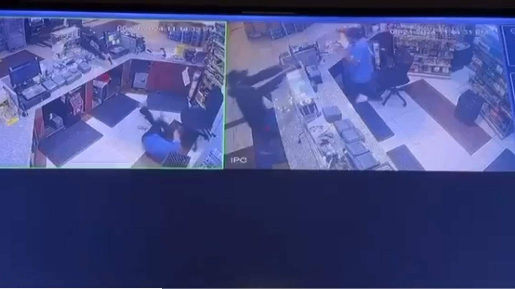 <div class="paragraphs"><p>CCTV footage depicts&nbsp;Dasari Gopikrishna being shot in the convenience store.</p></div>