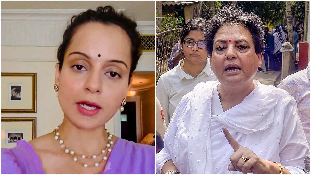 <div class="paragraphs"><p>(From left) newly elected BJP MP Kangana Ranaut; National Commission for Women chief Rekha Sharma</p></div>