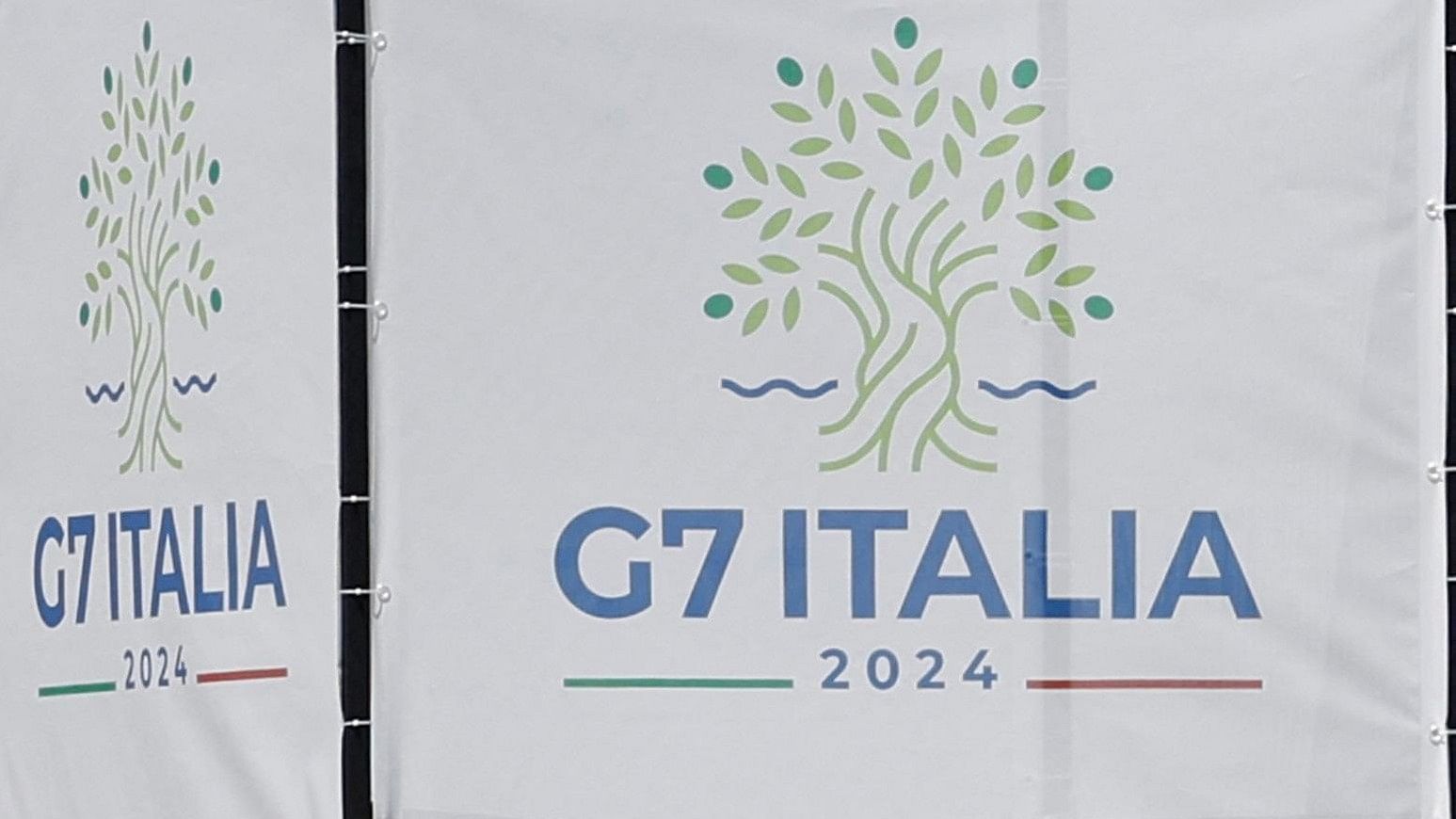<div class="paragraphs"><p>G7 Italy logo in Bari, Italy.</p></div>