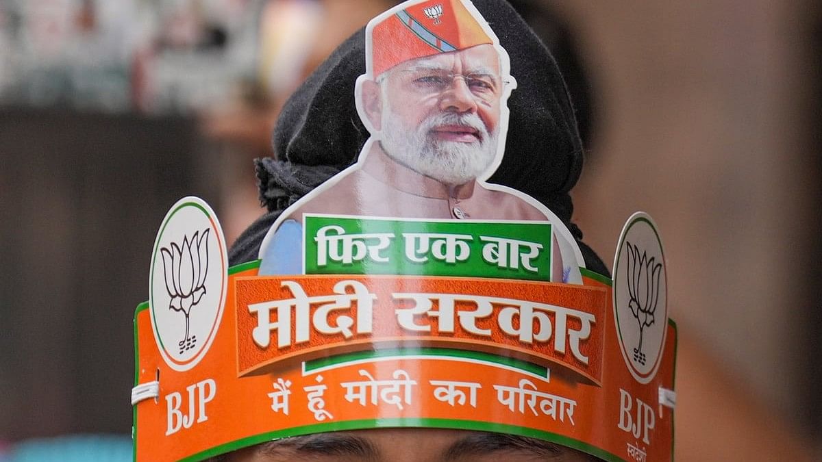 <div class="paragraphs"><p>New Delhi: A supporter during a roadshow of Union Minister Smriti Irani in support of BJP candidate from East Delhi constituency Harsh Malhotra for Lok Sabha polls, in New Delhi, Thursday, May 23, 2024.</p></div>