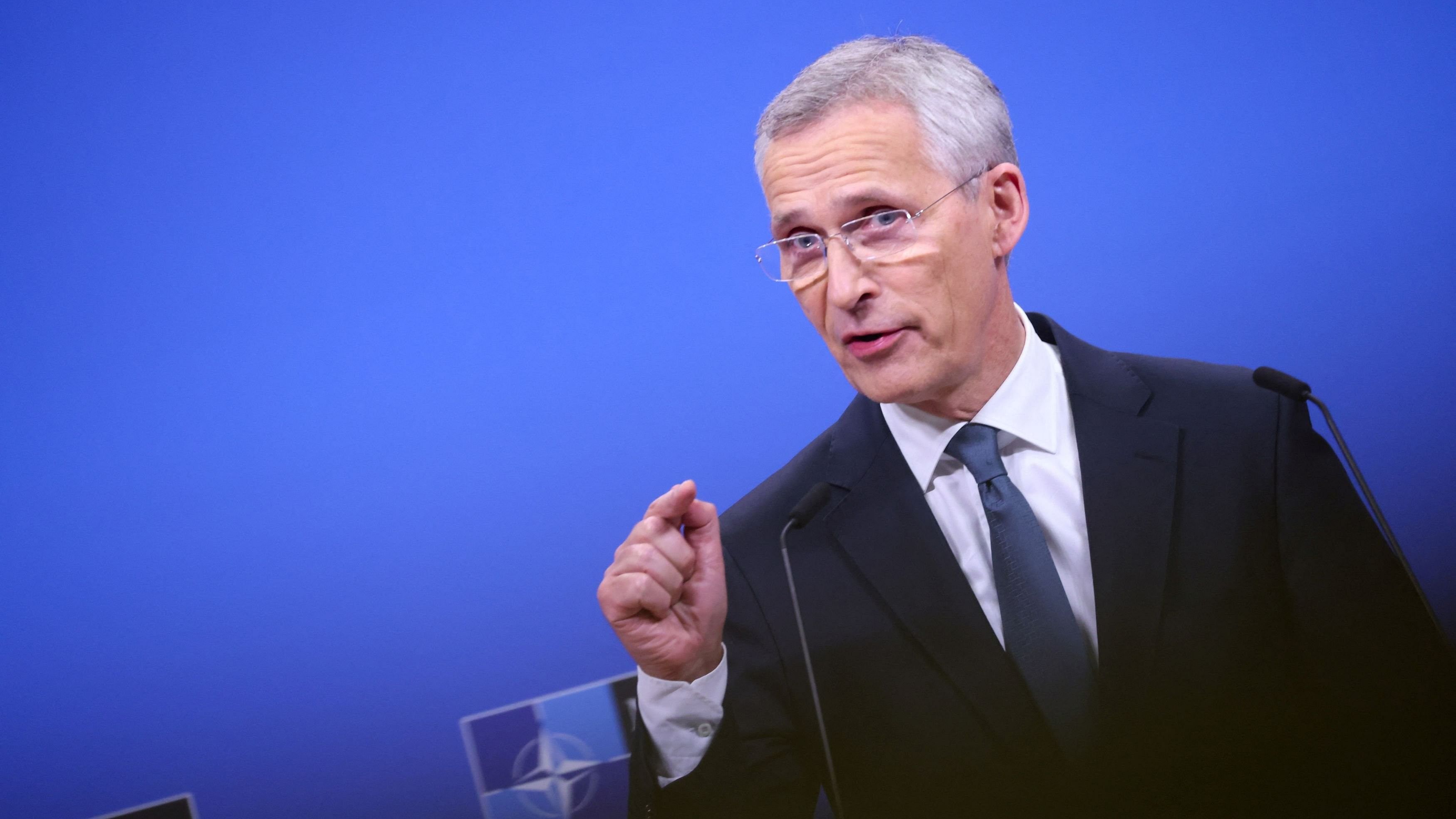 <div class="paragraphs"><p>NATO Secretary General Jens Stoltenberg attends a press conference during a NATO defence ministers' meeting at the Alliance's headquarters in Brussels, Belgium June 14, 2024. </p></div>