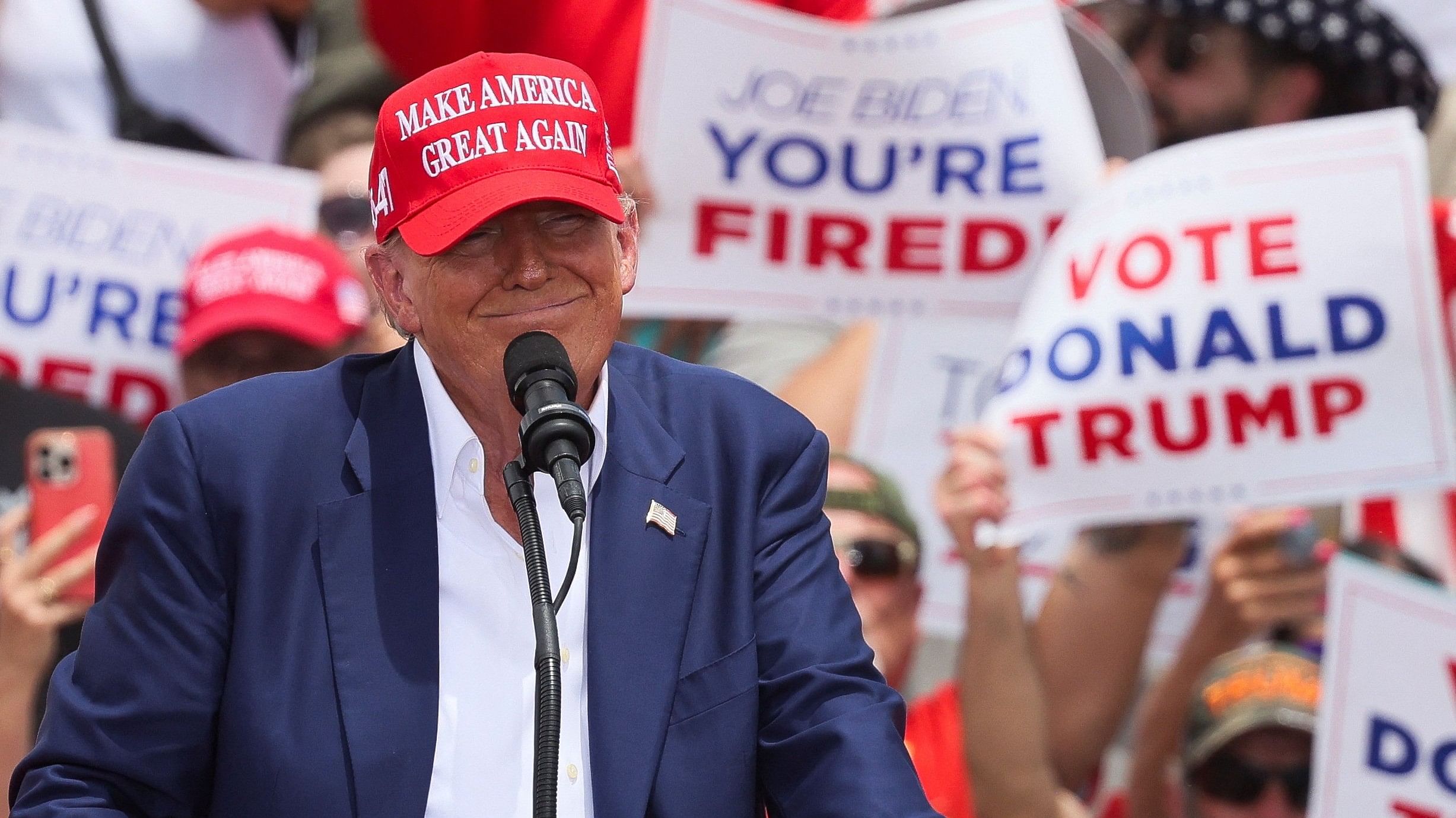 <div class="paragraphs"><p>Republican presidential candidate and former US President Donald Trump during a campaign event in Las Vegas, Nevada, US on June 9, 2024.</p></div>