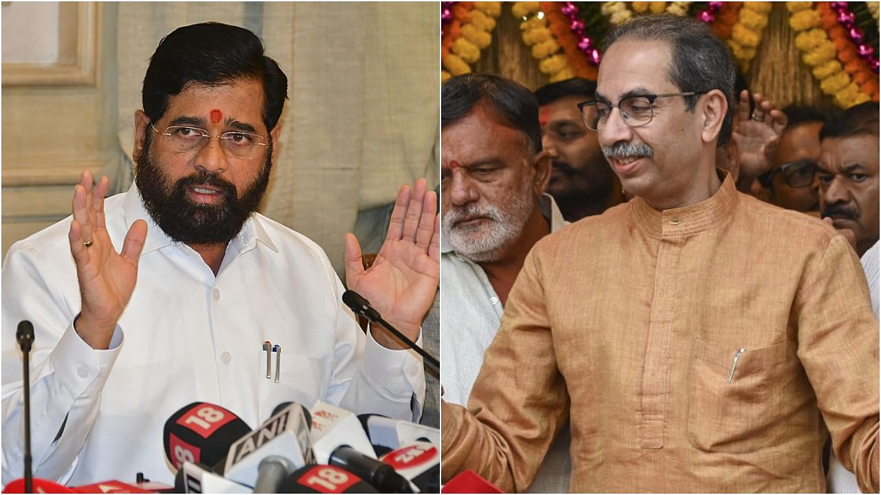 <div class="paragraphs"><p>Maharashtra CM Eknath Shinde (L) and Uddhav Thackeray.&nbsp;&nbsp;</p></div>