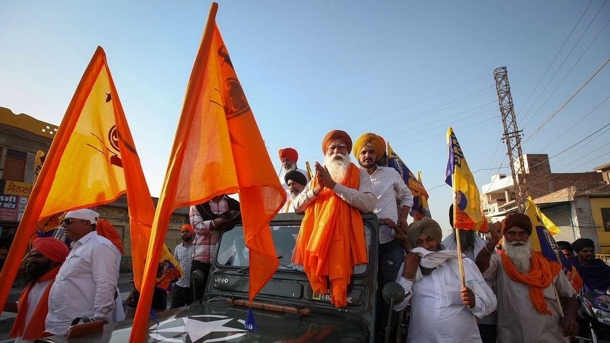 <div class="paragraphs"><p>Tarsem Singh at an election campaign held for his son Amritpal Singh last month in Bhikhiwind town in Punjab.</p></div>