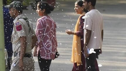 <div class="paragraphs"><p>Sunita Kejriwal, wife of Delhi CM Arvind Kejriwal, seen here visiting Tihar jail premises, in New Delhi, Sunday, on June 2.&nbsp;</p></div>