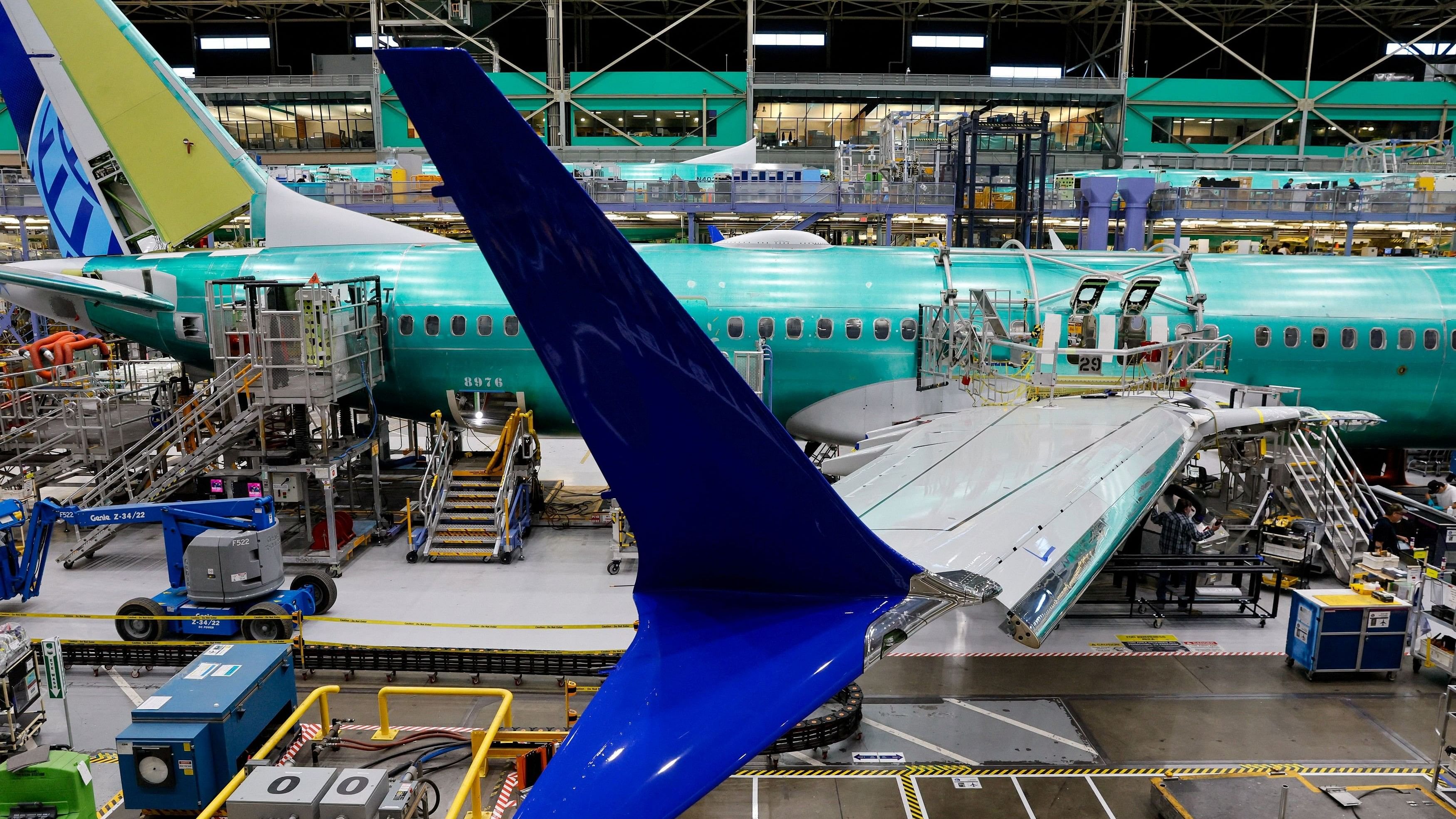 <div class="paragraphs"><p>A Boeing 737 MAX aircraft is assembled at the company's plant in Renton, Washington, US on June 25, 2024.</p></div>