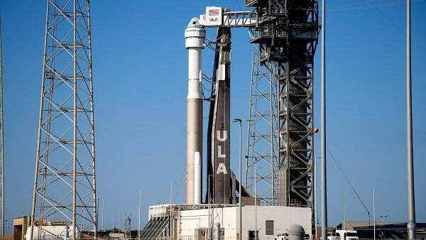 <div class="paragraphs"><p>A United Launch Alliance Atlas V rocket is prepared for another launch attempt of two astronauts aboard Boeing's Starliner-1 Crew Flight Test (CFT) on a mission to the International Space Station, in Cape Canaveral, Florida, US.&nbsp;</p></div>