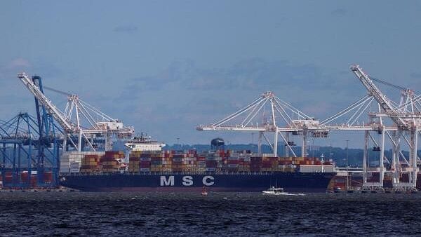 <div class="paragraphs"><p>The Seagirt Marine Terminal as the main shipping channel at the Port of Baltimore  reopens, in Baltimore, Maryland, US.</p></div>