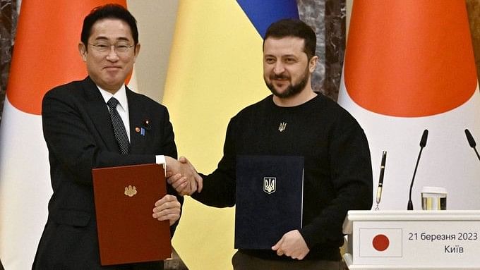 <div class="paragraphs"><p>Zelenskyy thanked&nbsp;Japan&nbsp;for 'unwavering solidarity' and dedication to protecting international law.</p></div>