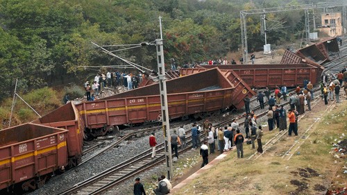 <div class="paragraphs"><p>Representative image of derailed wagons of a goods train.</p></div>