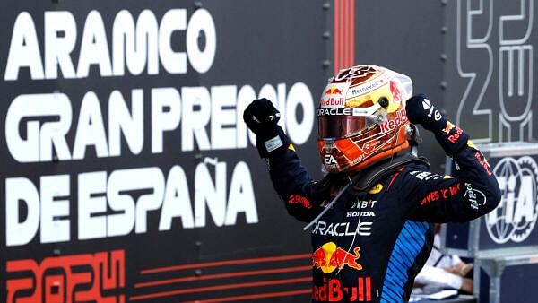 <div class="paragraphs"><p>Red Bull's Max Verstappen celebrate after winning the Spanish Grand Prix</p></div>