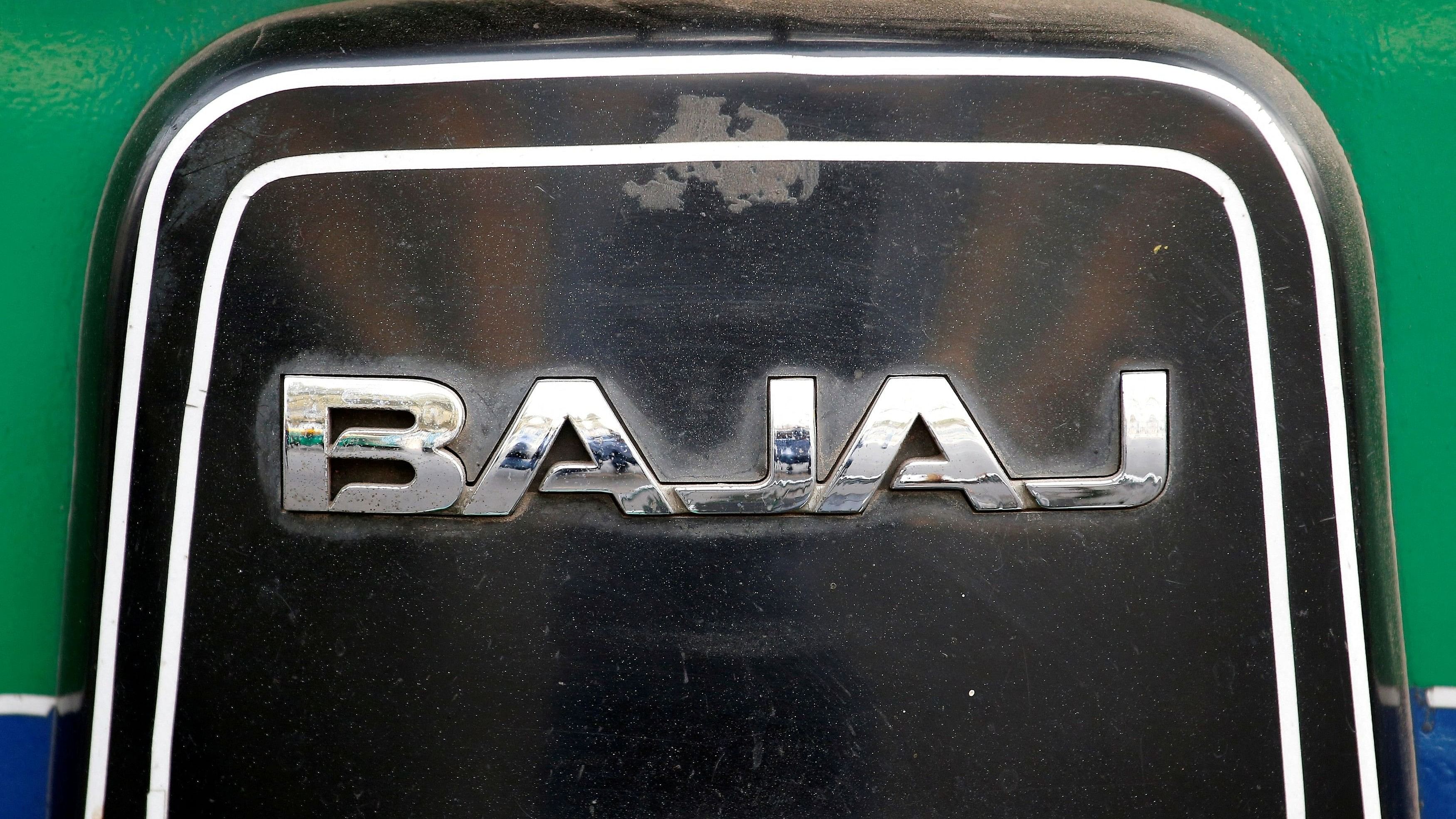 <div class="paragraphs"><p>A logo of Bajaj.</p></div>