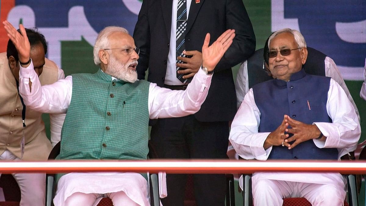 <div class="paragraphs"><p>Prime Minister Narendra Modi with Bihar Chief Minister Nitish Kumar.</p></div>