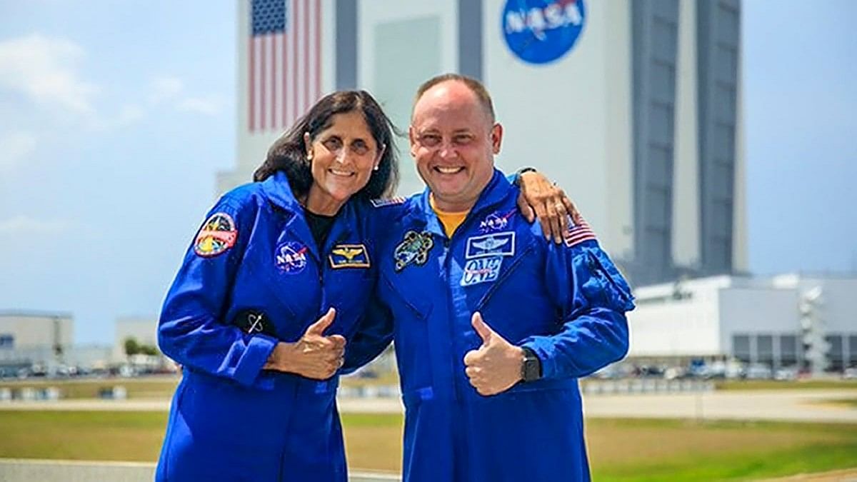 <div class="paragraphs"><p>Astronauts Sunita Williams and Butch Wilmore ahead of an inaugural crewed test flight of Boeing’s Starliner spacecraft to the International Space Station from the Cape Canaveral Space Force Station.</p></div>