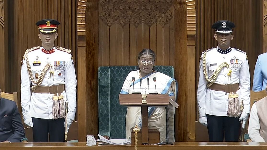 <div class="paragraphs"><p>President Droupadi Murmu addresses Parliament.</p></div>