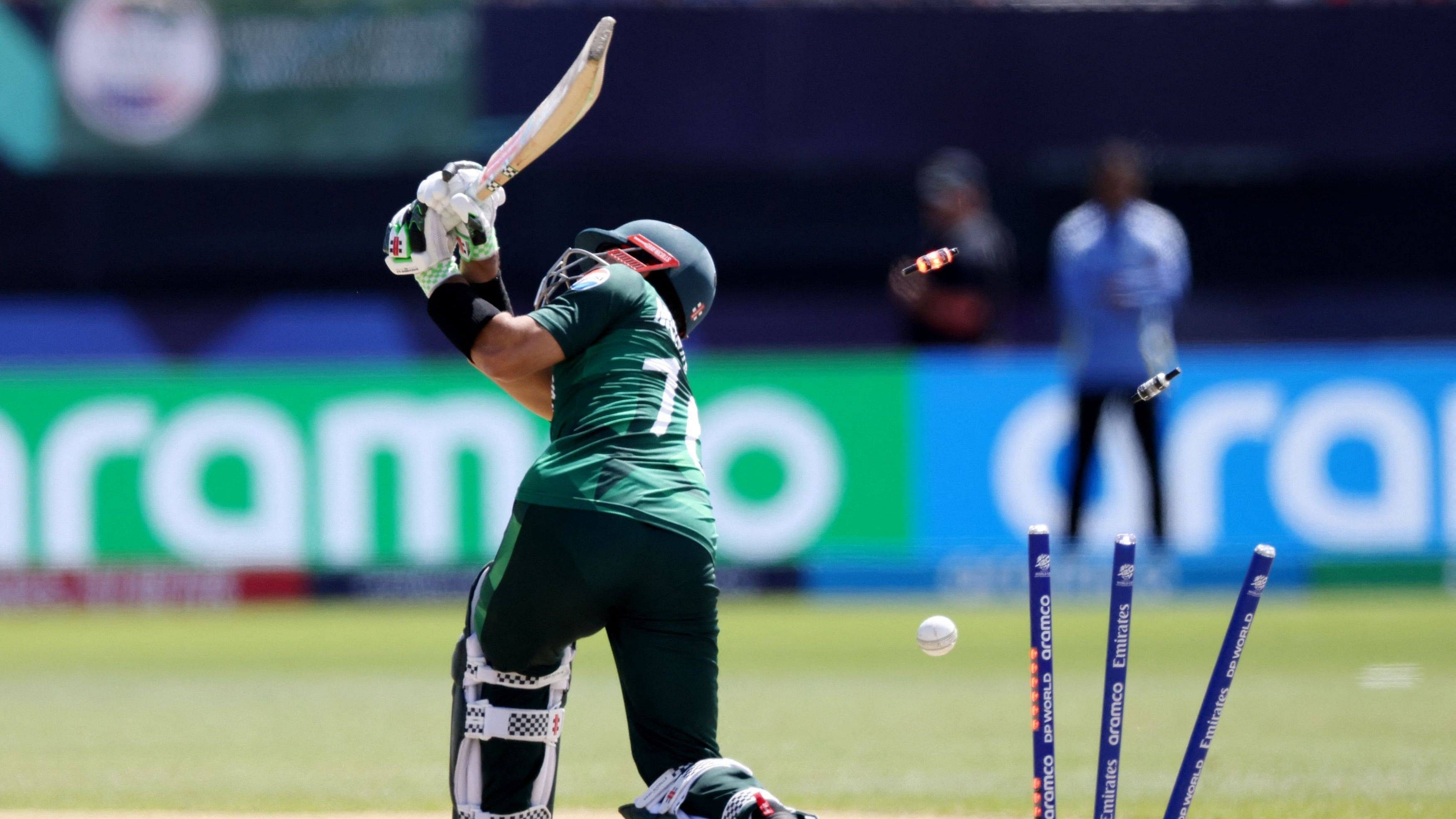 <div class="paragraphs"><p> Pakistan's Mohammad Rizwan after getting bowled out against India during their match in the T20 World Cup.</p></div>