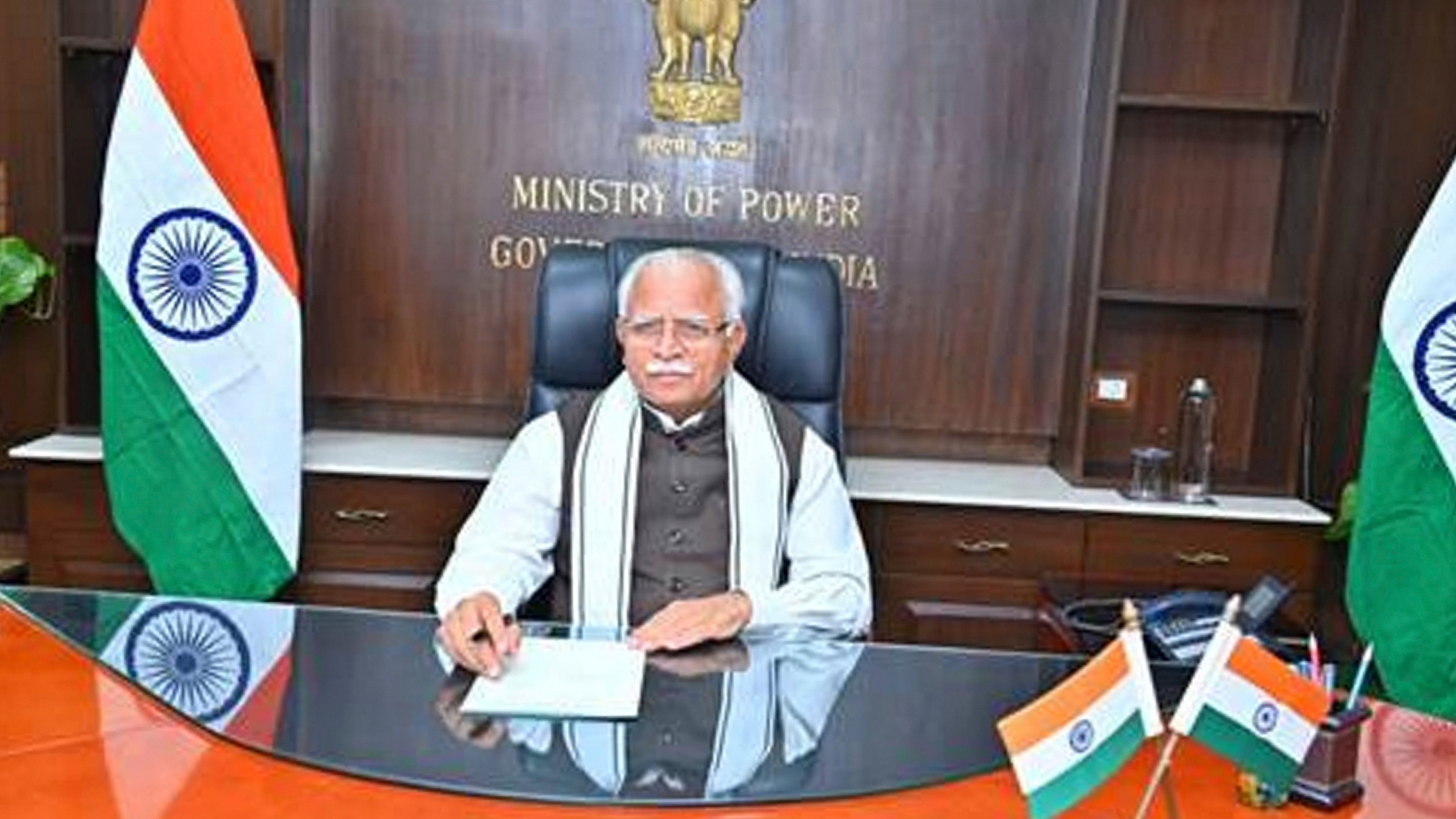 <div class="paragraphs"><p>Union Minister Manohar Lal Khattar takes charge as Minister of Power, in New Delhi, June 11, 2024.</p></div>