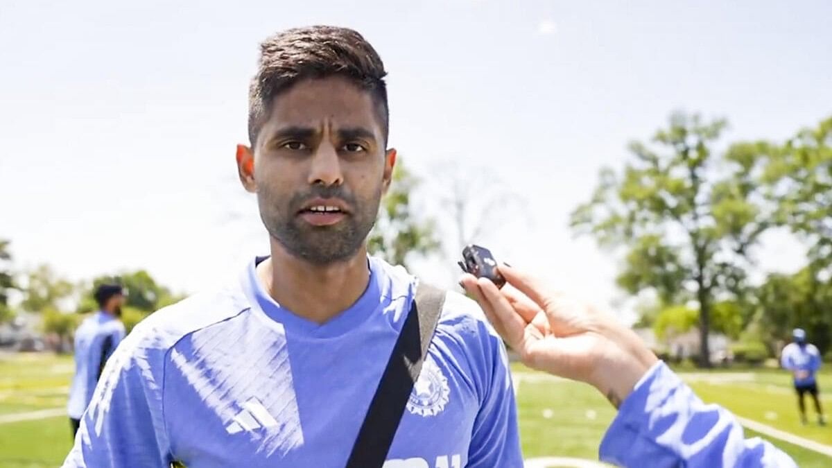 <div class="paragraphs"><p>Indian cricket team player Suryakumar Yadav during a training session for the T20 World Cup in New York.</p></div>