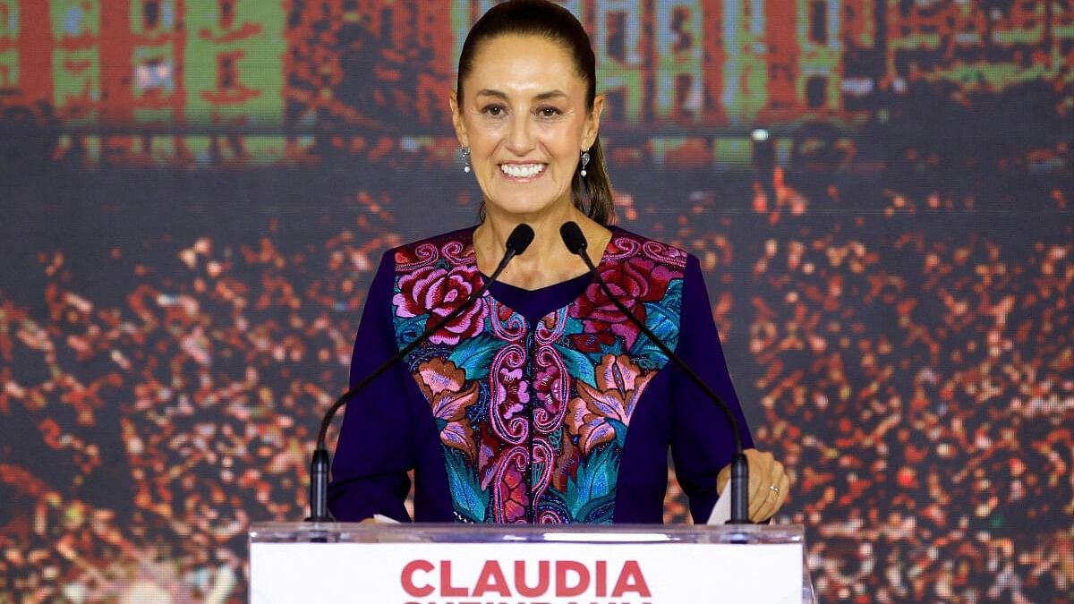 <div class="paragraphs"><p>Claudia Sheinbaum, presidential candidate of the ruling MORENA party, addresses her supporters after winning the election, in Mexico City, Mexico June 3, 2024</p></div>