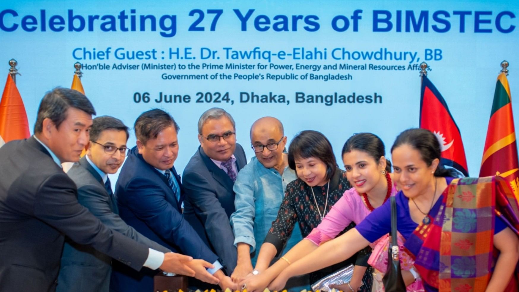 <div class="paragraphs"><p>The BIMSTEC Secretariat hosted a reception on 6 June 2024 to celebrate the foundation of BIMSTEC with the signing of the Bangkok Declaration, on 6 June 1997.</p></div>