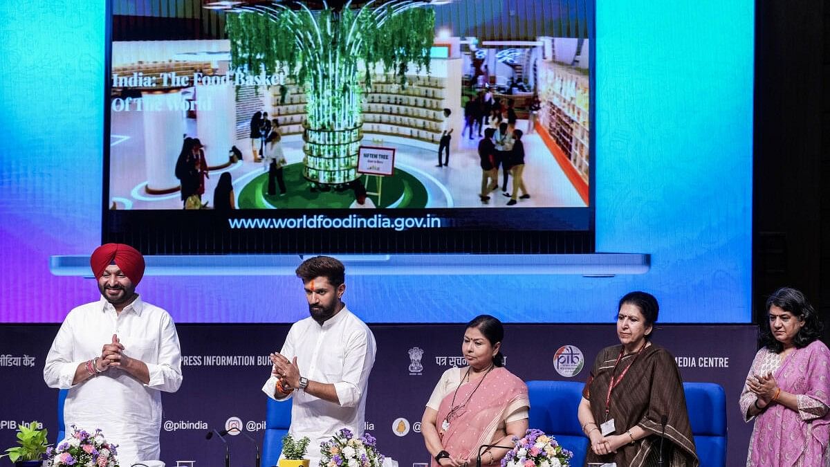 <div class="paragraphs"><p>Union Minister of Food Processing Industries and LJP (Ram Vilas) Chief Chirag Paswan and MoS Ravneet Singh Bittu during a press conference, in New Delhi, Wednesday, June 19, 2024.</p></div>