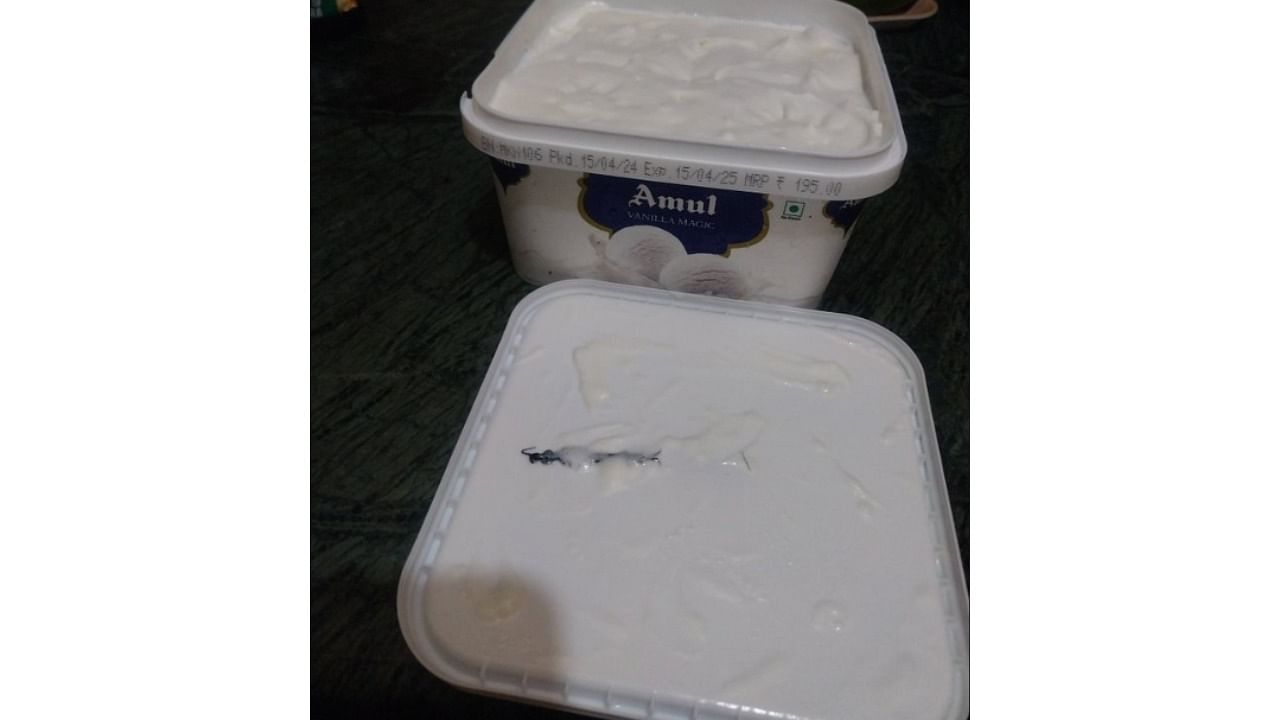 <div class="paragraphs"><p>The photo of the ice cream tub which contained an insect was shared on X.&nbsp;</p></div>