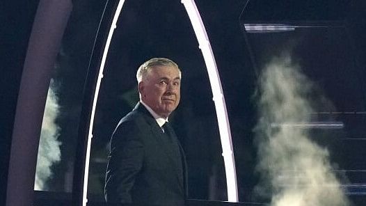 <div class="paragraphs"><p>Real Madrid coach Carlo Ancelotti during the Champions League celebration with fans.</p></div>