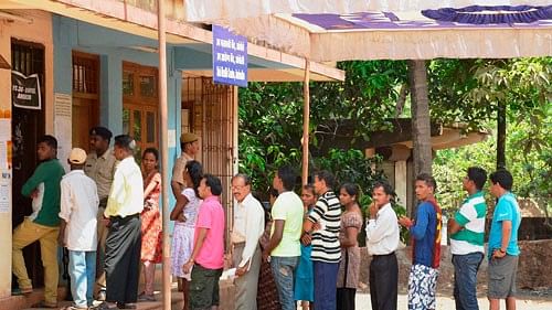 <div class="paragraphs"><p>A file image of voters at a polling booth in Chattisgarh</p></div>