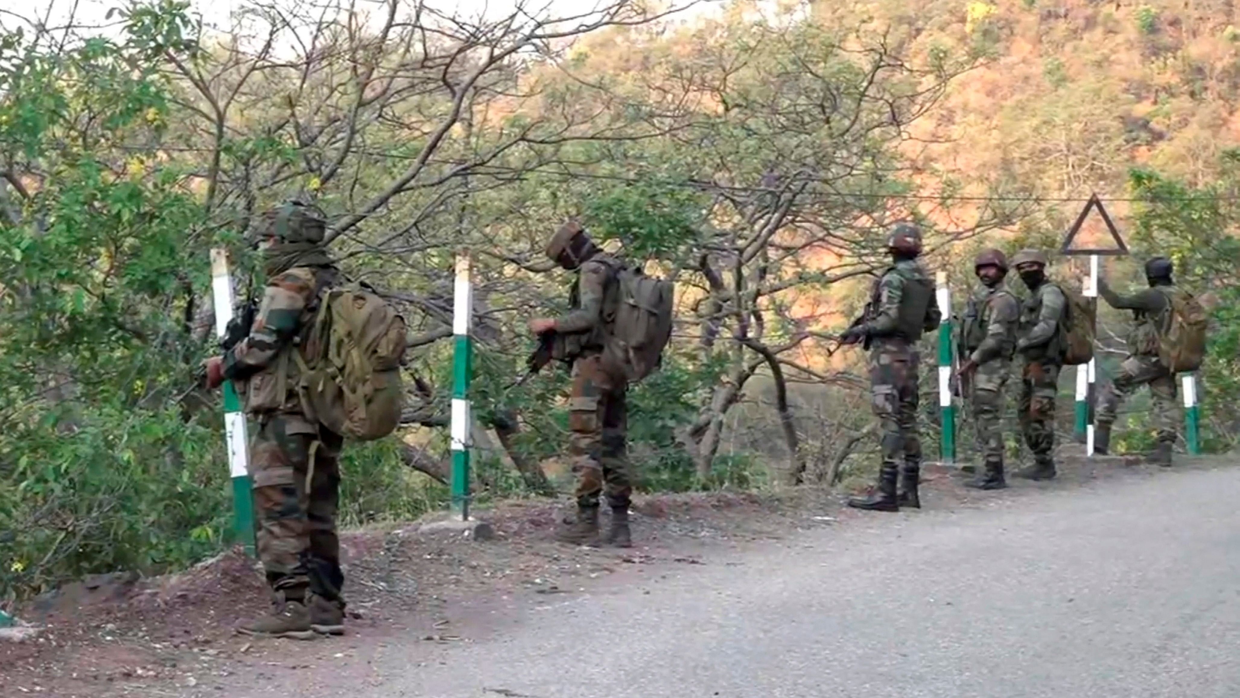<div class="paragraphs"><p>File photo of security personnel during a search operation after a bus carrying pilgrims was ambushed by terrorists, in Reasi district of Jammu and Kashmir.</p></div>
