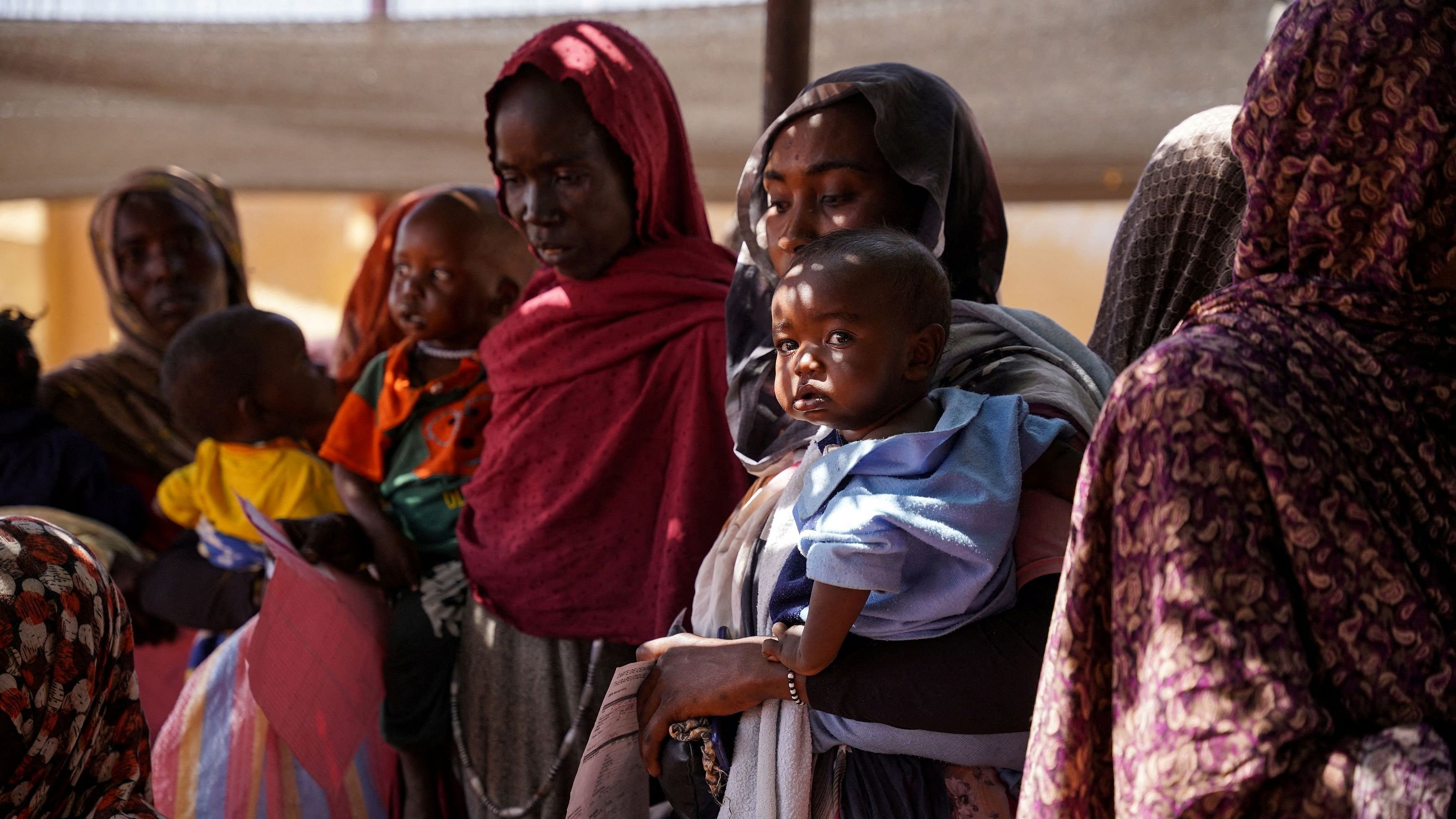 <div class="paragraphs"><p>A handout photograph, shot in January 2024, showing women and babies at the Zamzam displacement camp, close to Al-Fashir in North Darfur, Sudan.  </p></div>