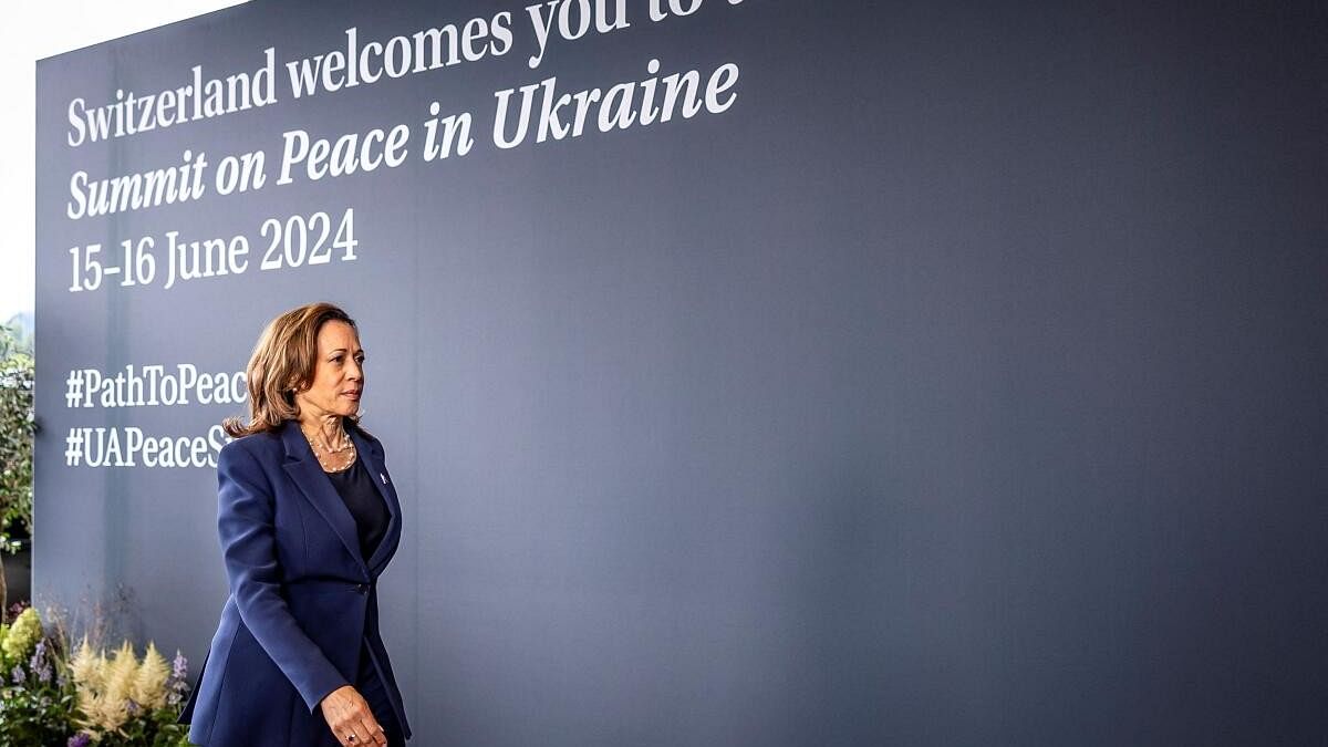 <div class="paragraphs"><p>US Vice President Kamala Harris at Buergenstock Resort during the Summit on peace in Ukraine, in Lucerne, Switzerland.</p></div>