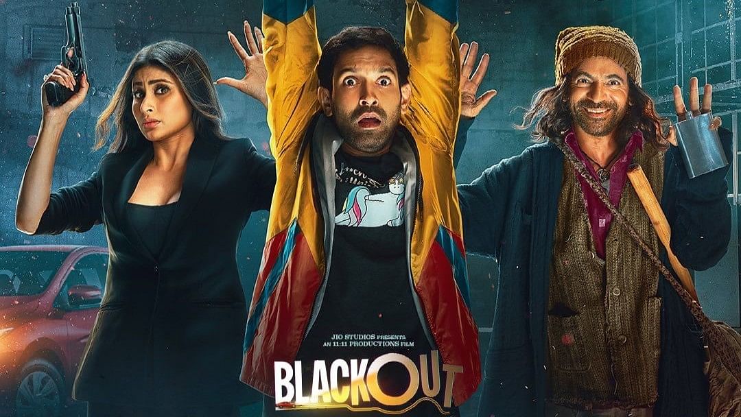 <div class="paragraphs"><p>Mouni Roy, Vikrant Massey and Sunil Grover on the poster of Bollywood movie <em>Blackout.</em></p></div>