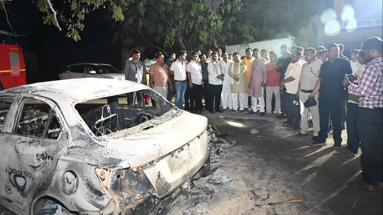 <div class="paragraphs"><p>An image showing the aftermath of the violence in Balodabazar.</p></div>