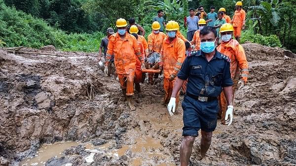 <div class="paragraphs"><p>NDRF and SDRF personnel conduct rescue operation following landslides in Arunachal Pradesh.</p></div>