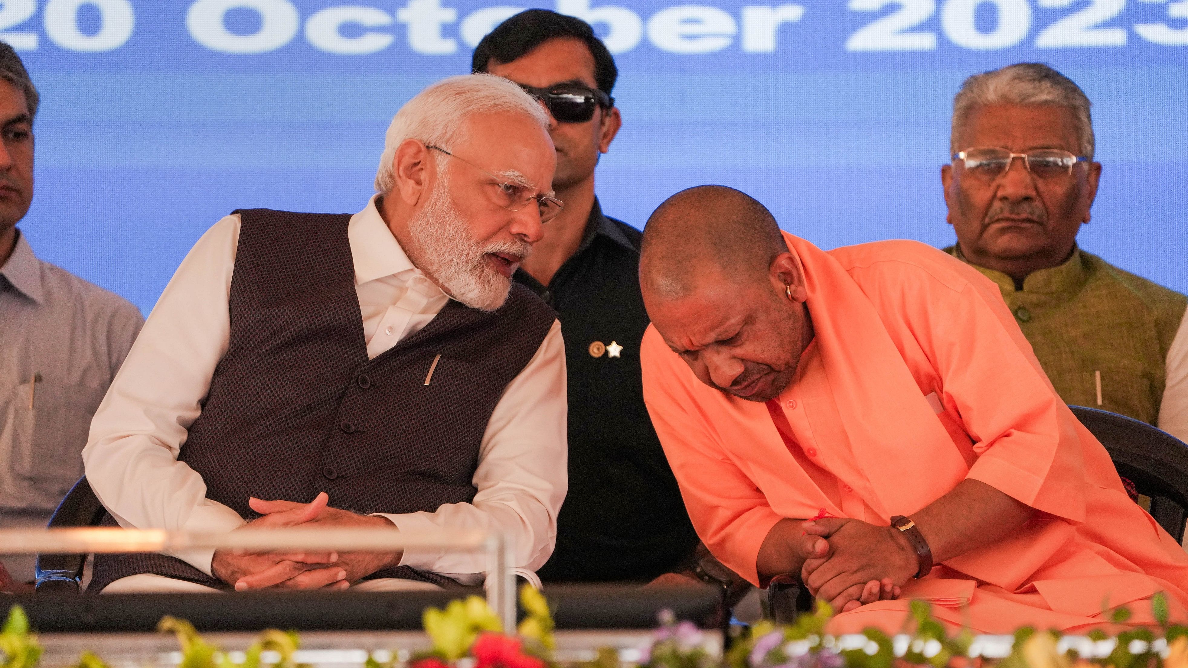 <div class="paragraphs"><p>File photo of&nbsp;Narendra Modi with Uttar Pradesh Chief Minister Yogi Adityanath.</p></div>