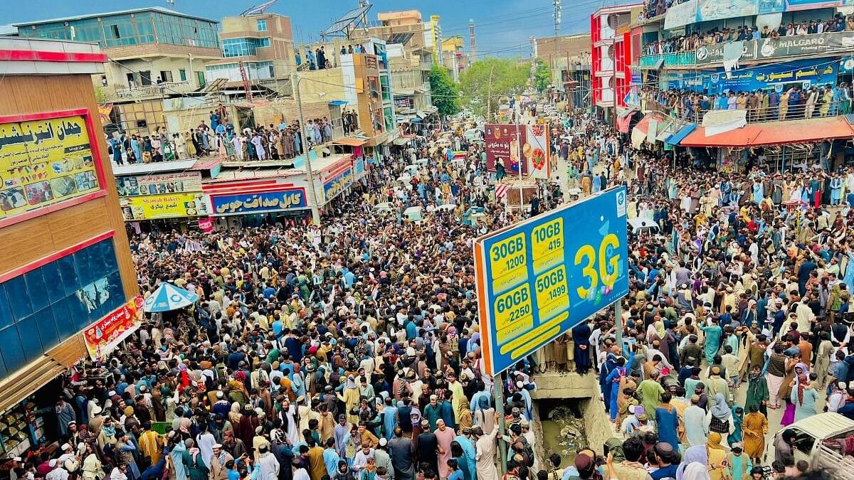 <div class="paragraphs"><p>Afghanistan people celebrate after their cricket team beat Bangladesh and qualified for semifinals at the Men's T20 World Cup 2024. </p></div>