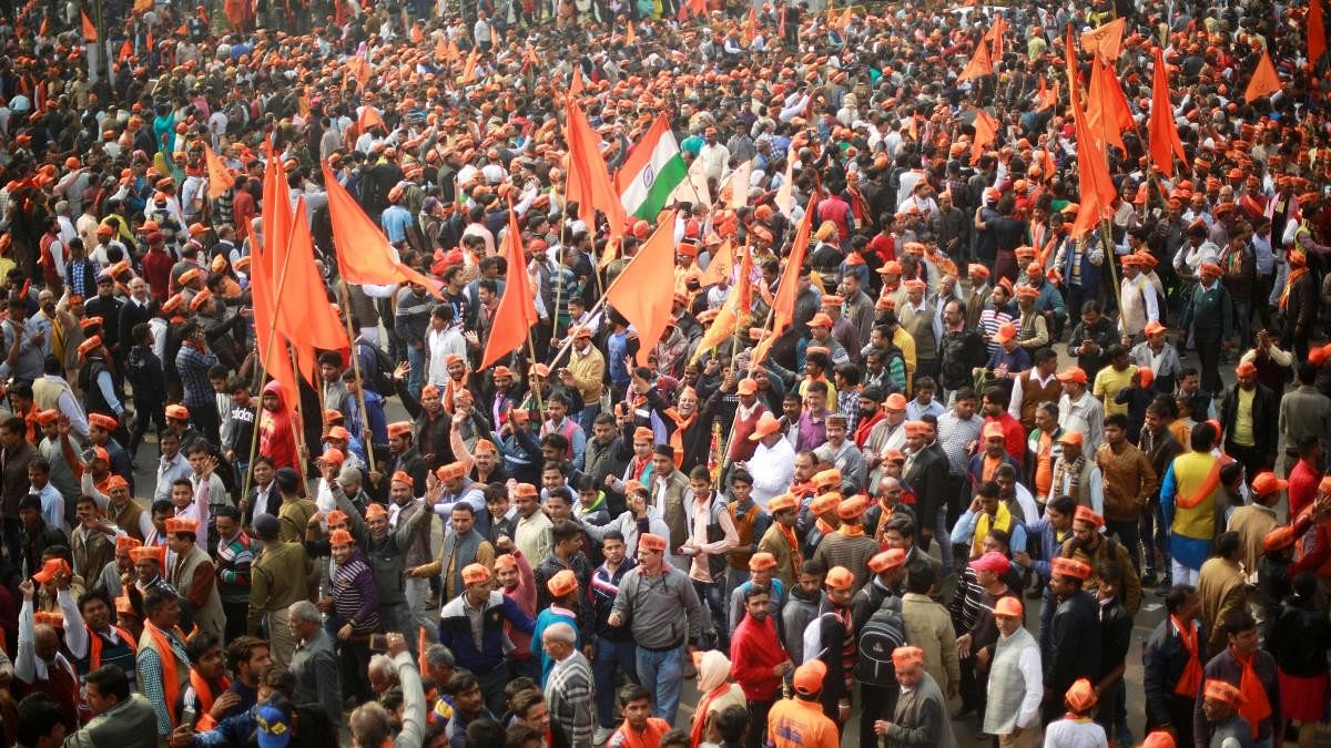 <div class="paragraphs"><p>VHP supporters are seen in Delhi in this representative image.</p></div>