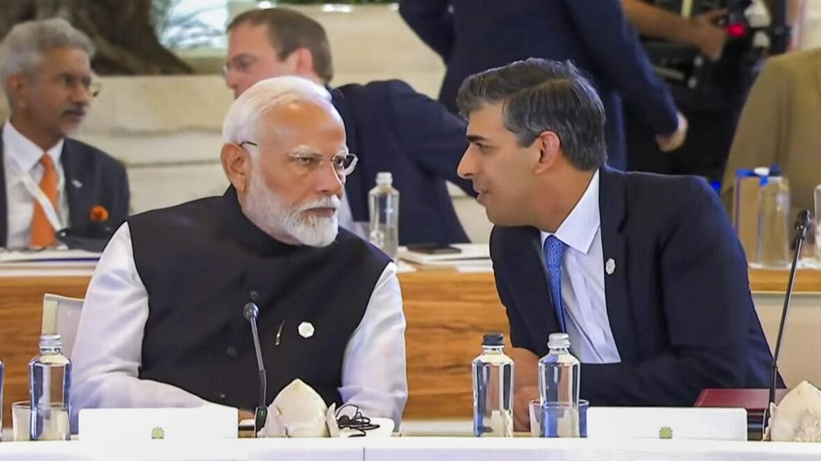 <div class="paragraphs"><p>Prime Minister Narendra Modi with UK Prime Minister Rishi Sunak during the G7 Summit, in Apulia, Italy, Friday, June 14, 2024.</p></div>