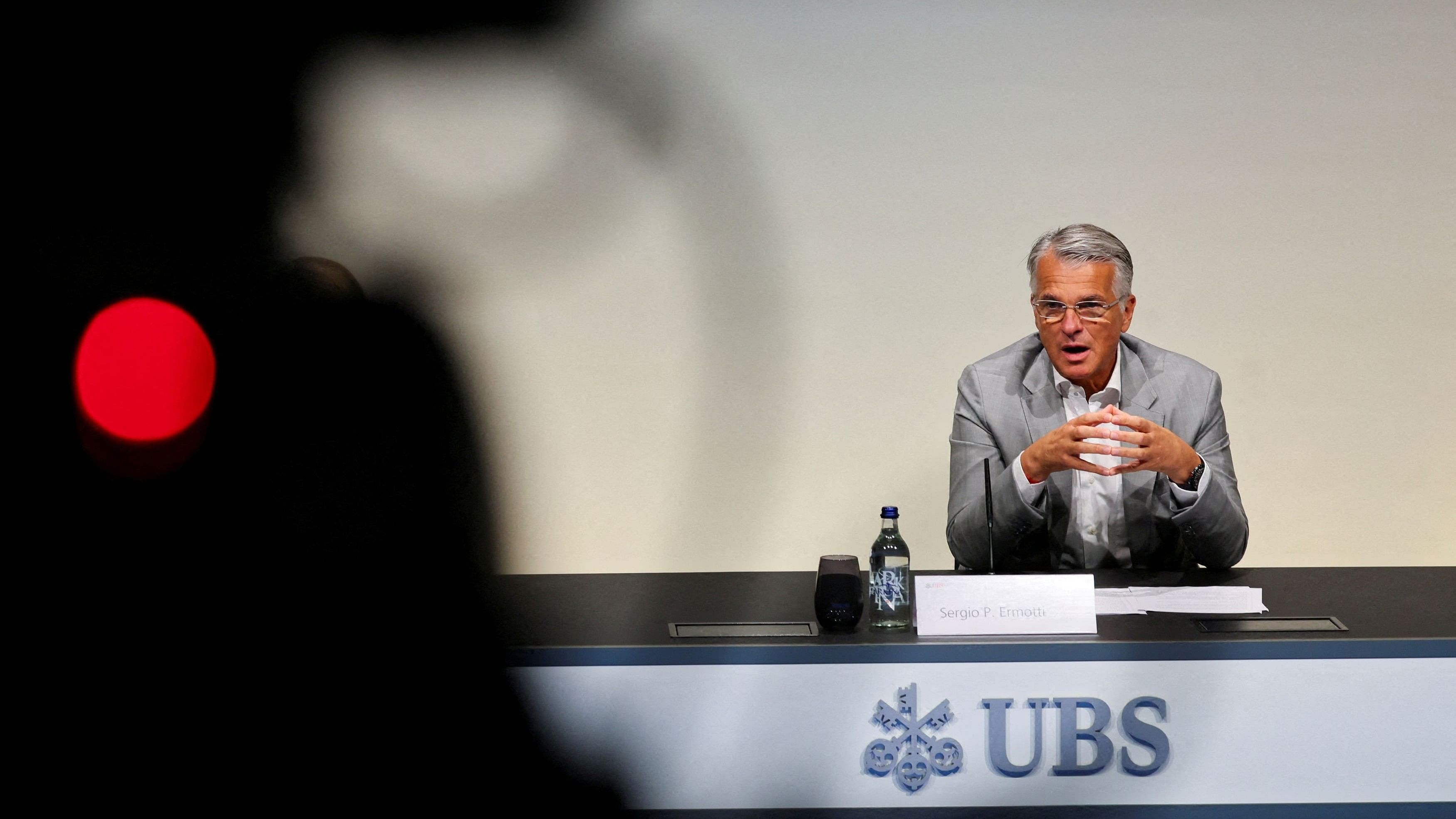 <div class="paragraphs"><p>Sergio Ermotti, UBS Group Chief Executive Officer attends a press conference of Swiss bank UBS after the takeover of Credit Suisse, in Zurich, Switzerland.&nbsp;</p></div>