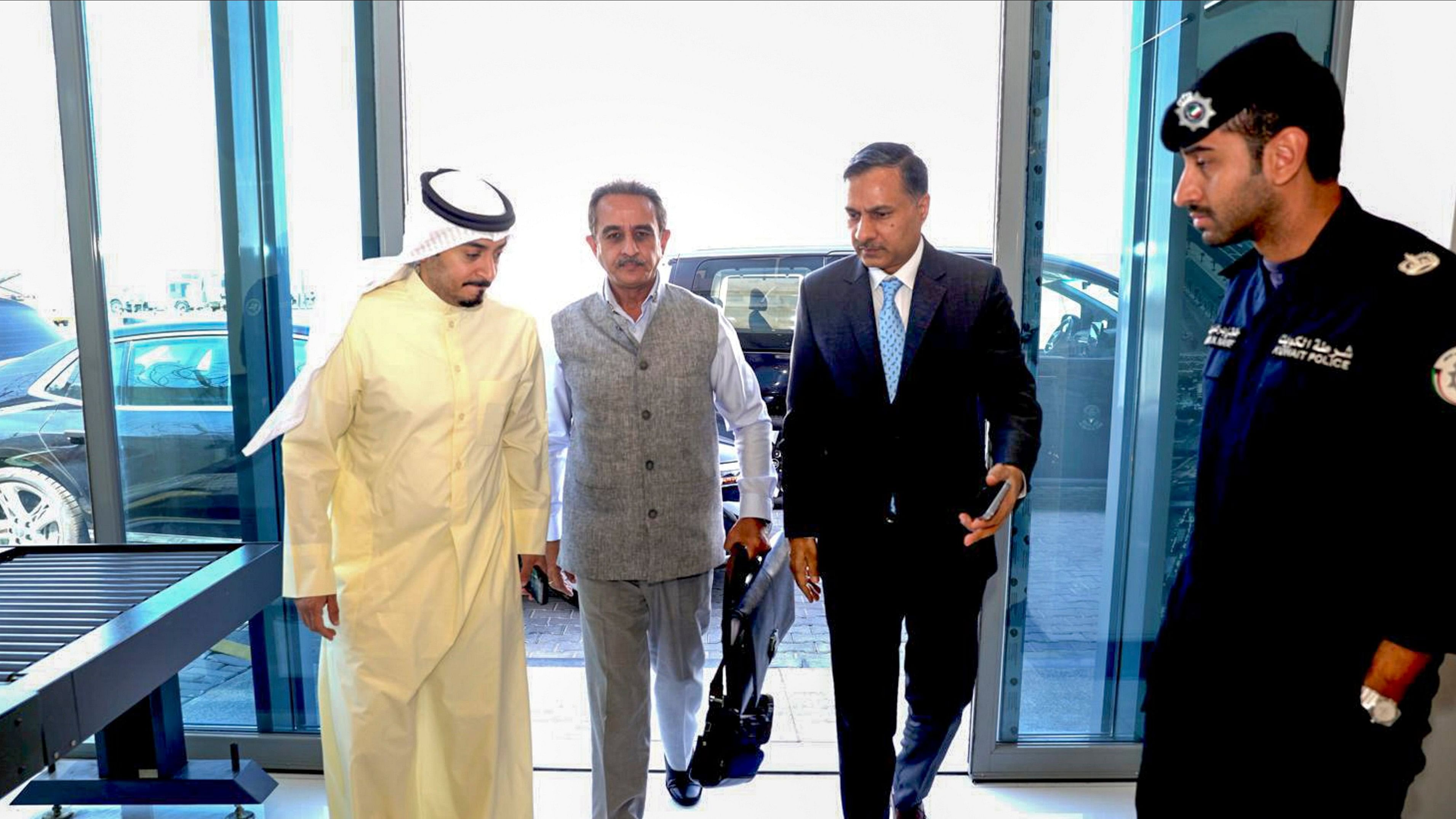 <div class="paragraphs"><p>MoS for External Affairs Kirti Vardhan Singh arrives in Kuwait to oversee assistance to Indians injured in a fire incident.</p></div>