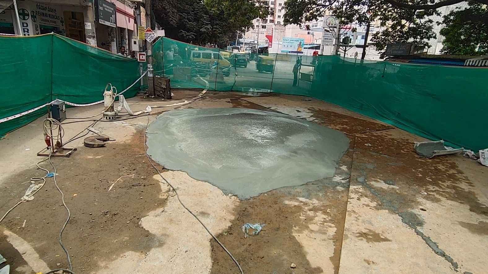 <div class="paragraphs"><p>The sinkhole that surfaced in KG Halli on Thursday. </p></div>