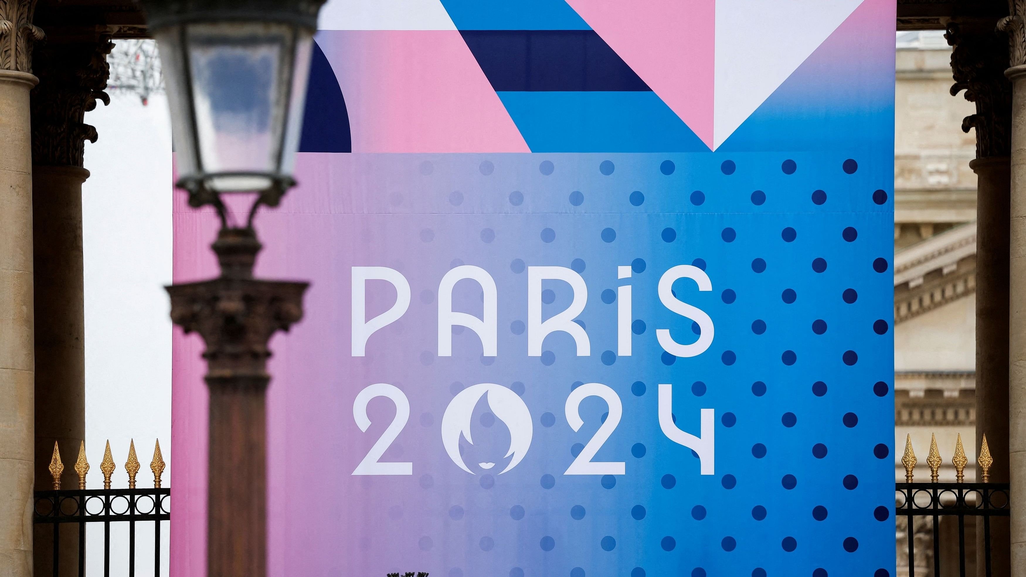 <div class="paragraphs"><p>The logo of the Paris 2024 Olympic and Paralympic Games pictured in front of the National Assembly in Paris, France.</p></div>