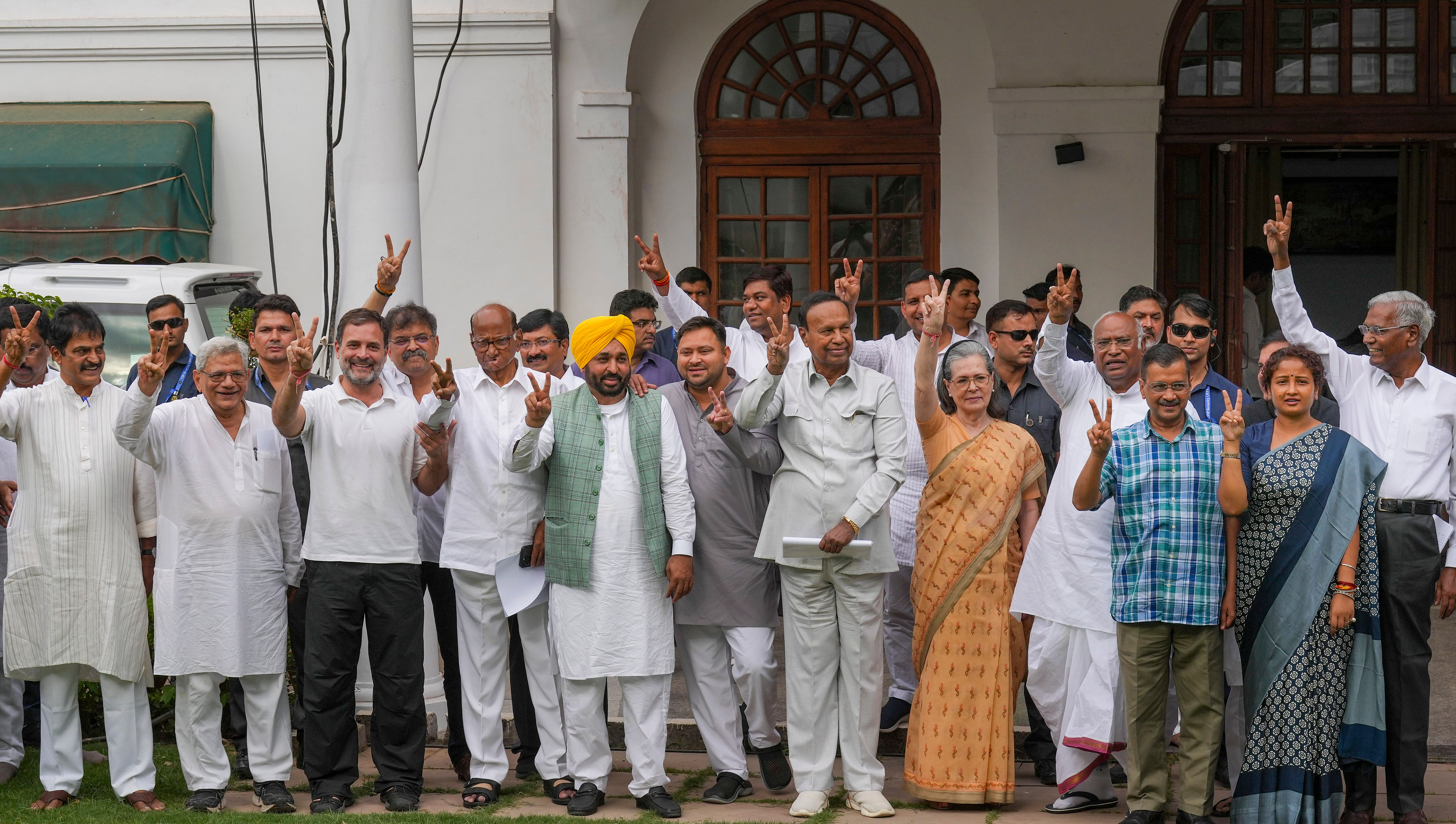 <div class="paragraphs"><p>I.N.D.I.A. bloc leaders meeting in Delhi.</p></div>