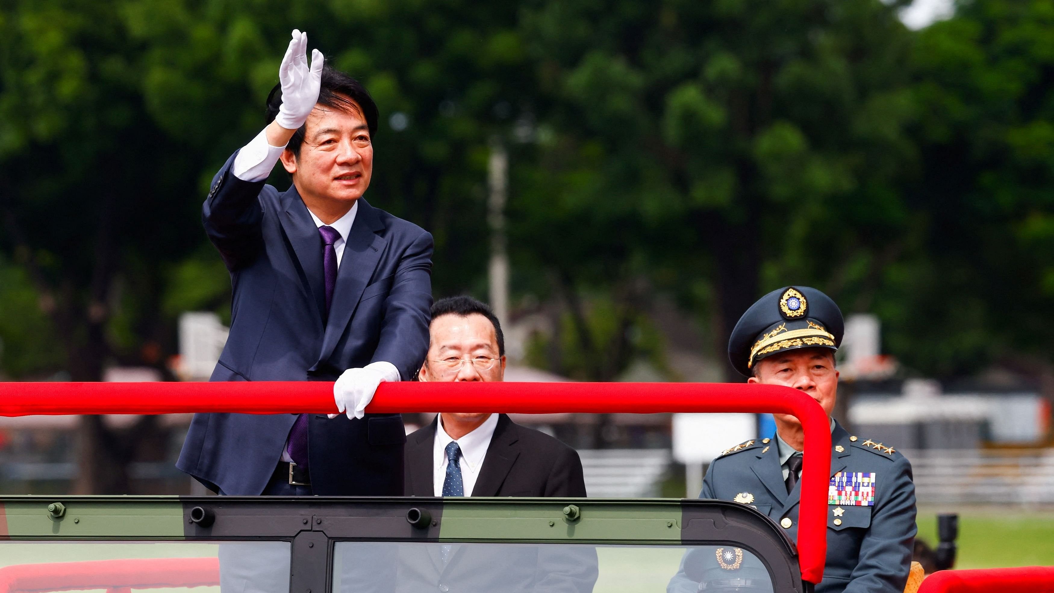 <div class="paragraphs"><p>Taiwanese President Lai Ching-te visits Republic of China Military Academy, an officer training academy, for its 100th anniversary celebrations in Kaohsiung, Taiwan.</p></div>