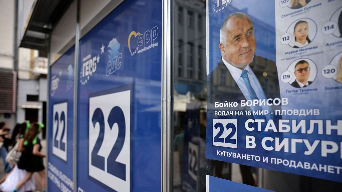 <div class="paragraphs"><p>An election poster of Boyko Borissov, former Bulgarian Prime Minister and leader of the centre-right GERB party is seen in Plovdiv, Bulgaria.</p></div>