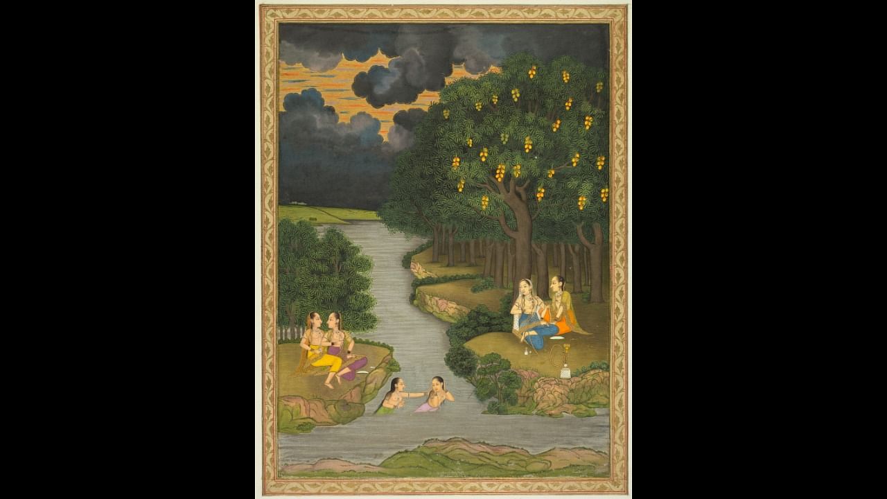 <div class="paragraphs"><p>'Women Enjoying the River at the Forest', Hunhar II, India, 1765. </p></div>