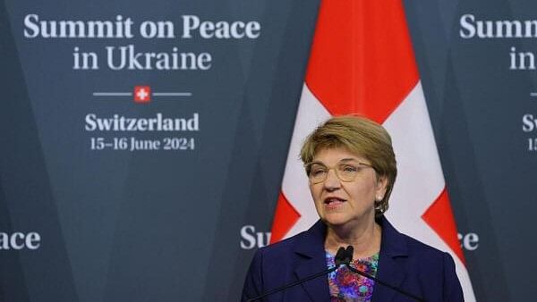 <div class="paragraphs"><p>Swiss President Viola Amherd speaks during the closing press conference of the Summit on Peace in Ukraine, in Stansstad near Lucerne, Switzerland, June 16, 2024. </p></div>