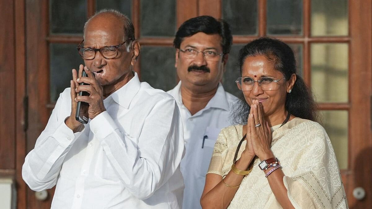 <div class="paragraphs"><p>NCP(SP) Chief Sharad Pawar with party leader Supriya Sule.&nbsp;</p></div>