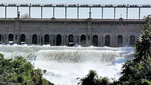 <div class="paragraphs"><p>In 2023, due to rainfall deficit, the water level at&nbsp;the KRS&nbsp;dam was&nbsp;113.44 feet against a maximum level of 124.8 feet.</p></div>