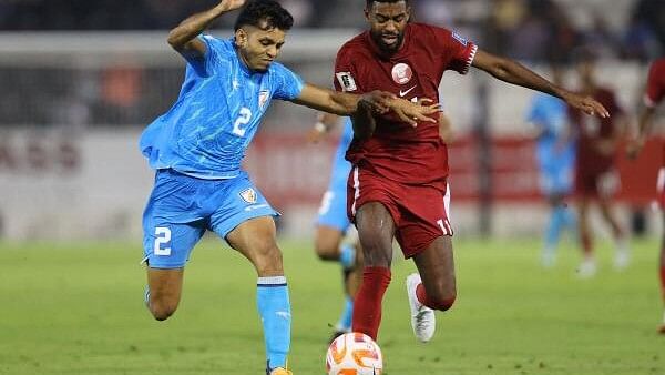 <div class="paragraphs"><p> India's Rahul Bheke in action with Qatar's Tameem Mansour Al Abdullah.</p></div>